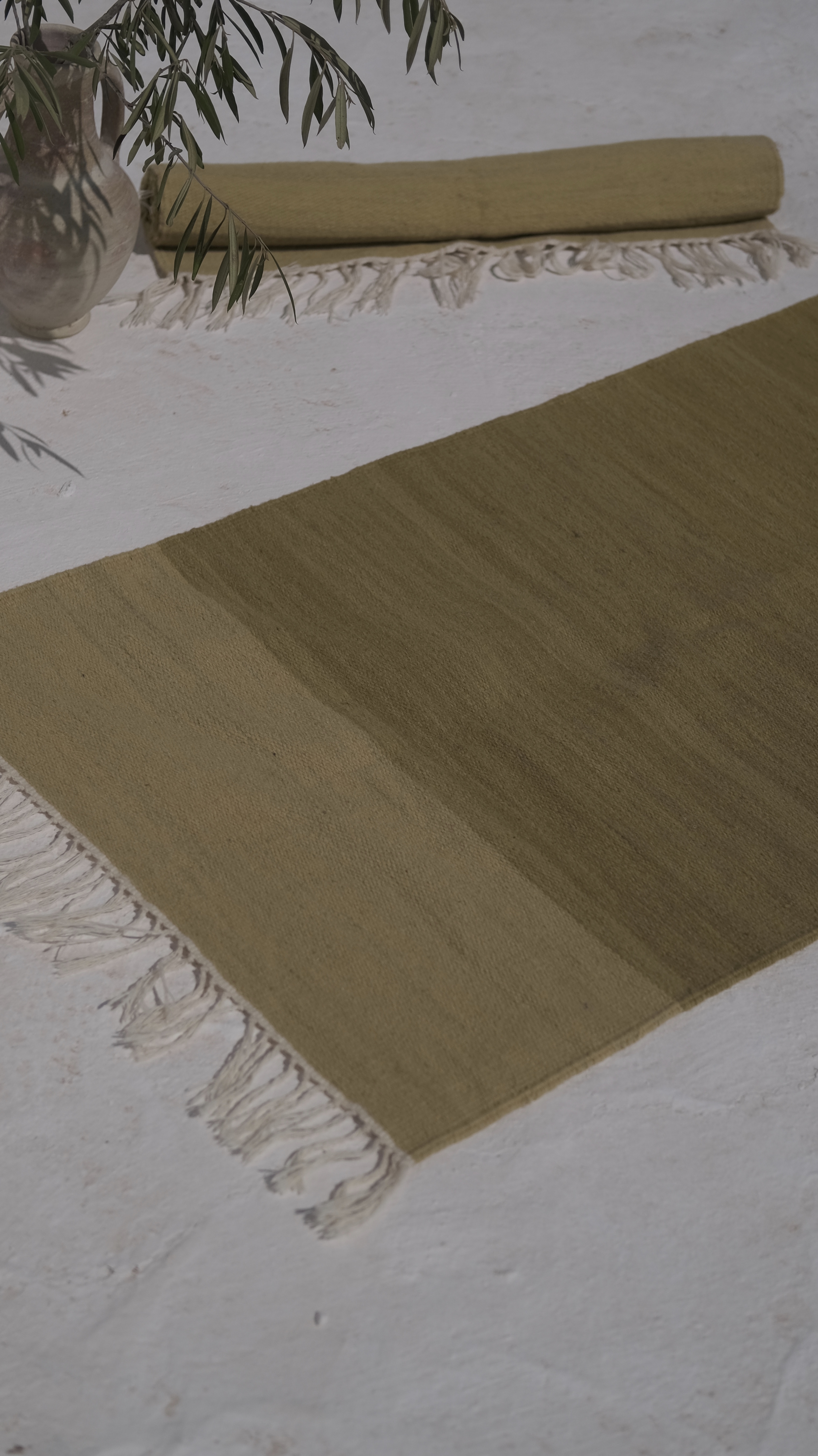Plant-Dyed Olive Rug view 5